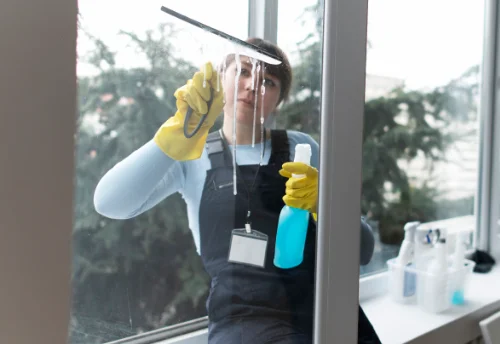 Nettoyage de vitres intérieures et extérieures à l'Hôpital-du-Grosbois